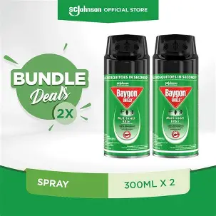 Baygon Multi Insect Killer Odourless 300ml×2 300ml